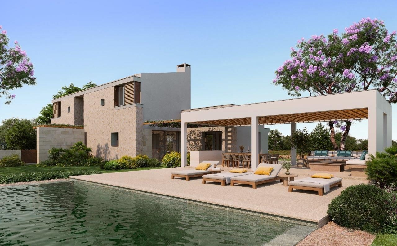 Poolbereich mit Pergola